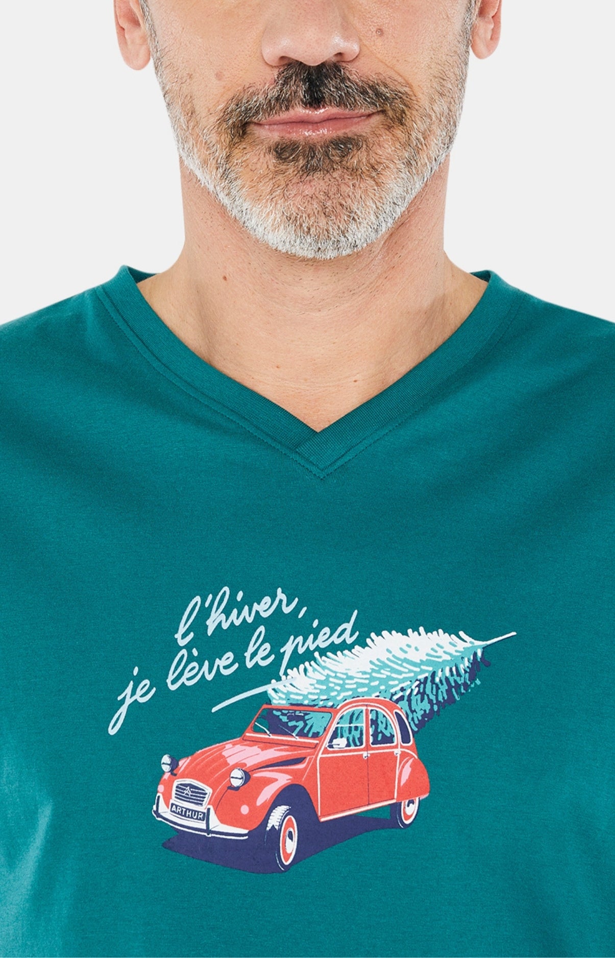arthur-bob-pyjashort-2cv-bleu-glace-coton-bio image 2