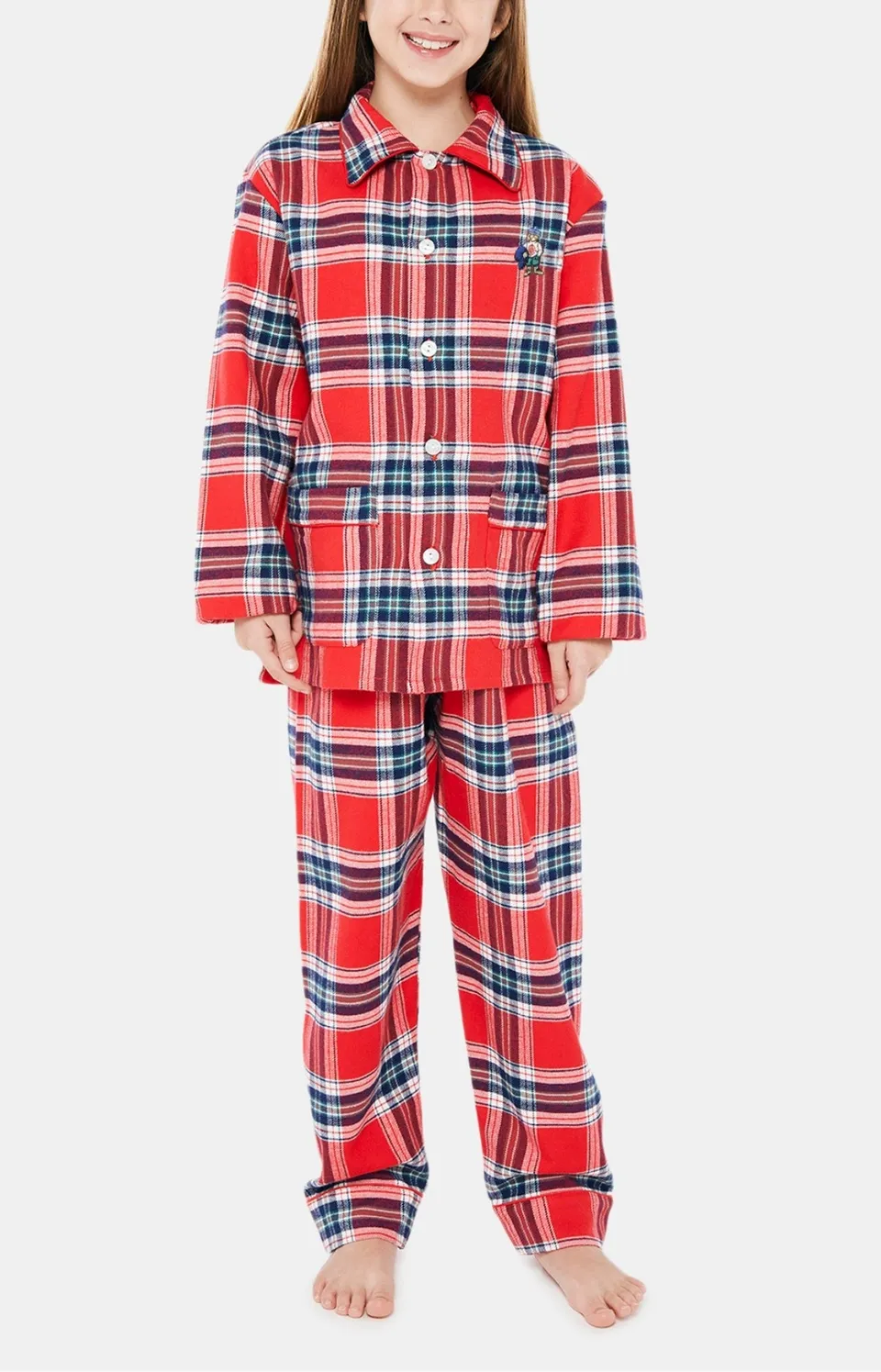 arthur-bob-logan-pyjama-enfant-rouge-pilou-tartan image 1
