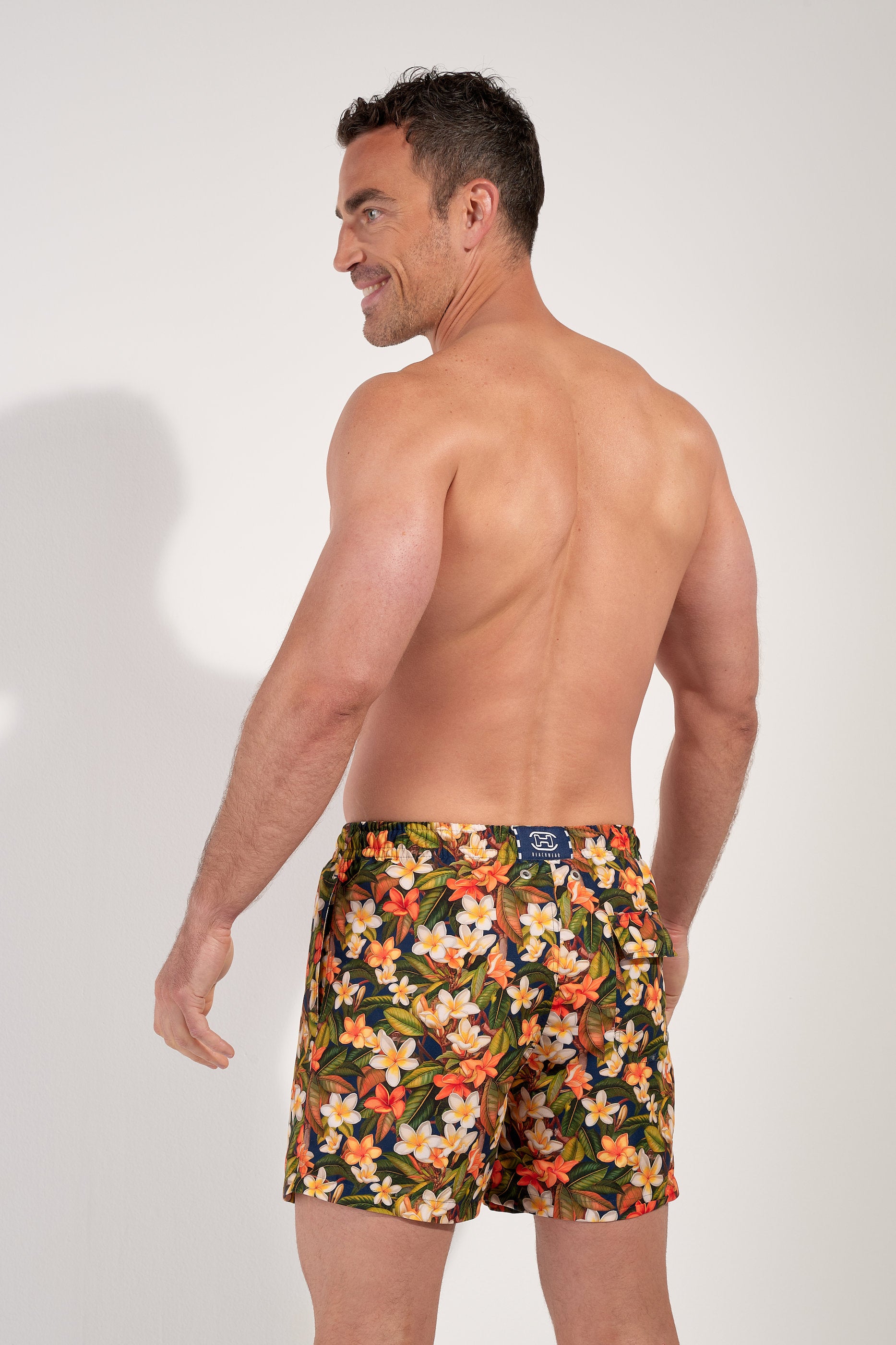 hom-h-fresh-etna-beach-boxer-short-de-bain-navy-print-poches image 3