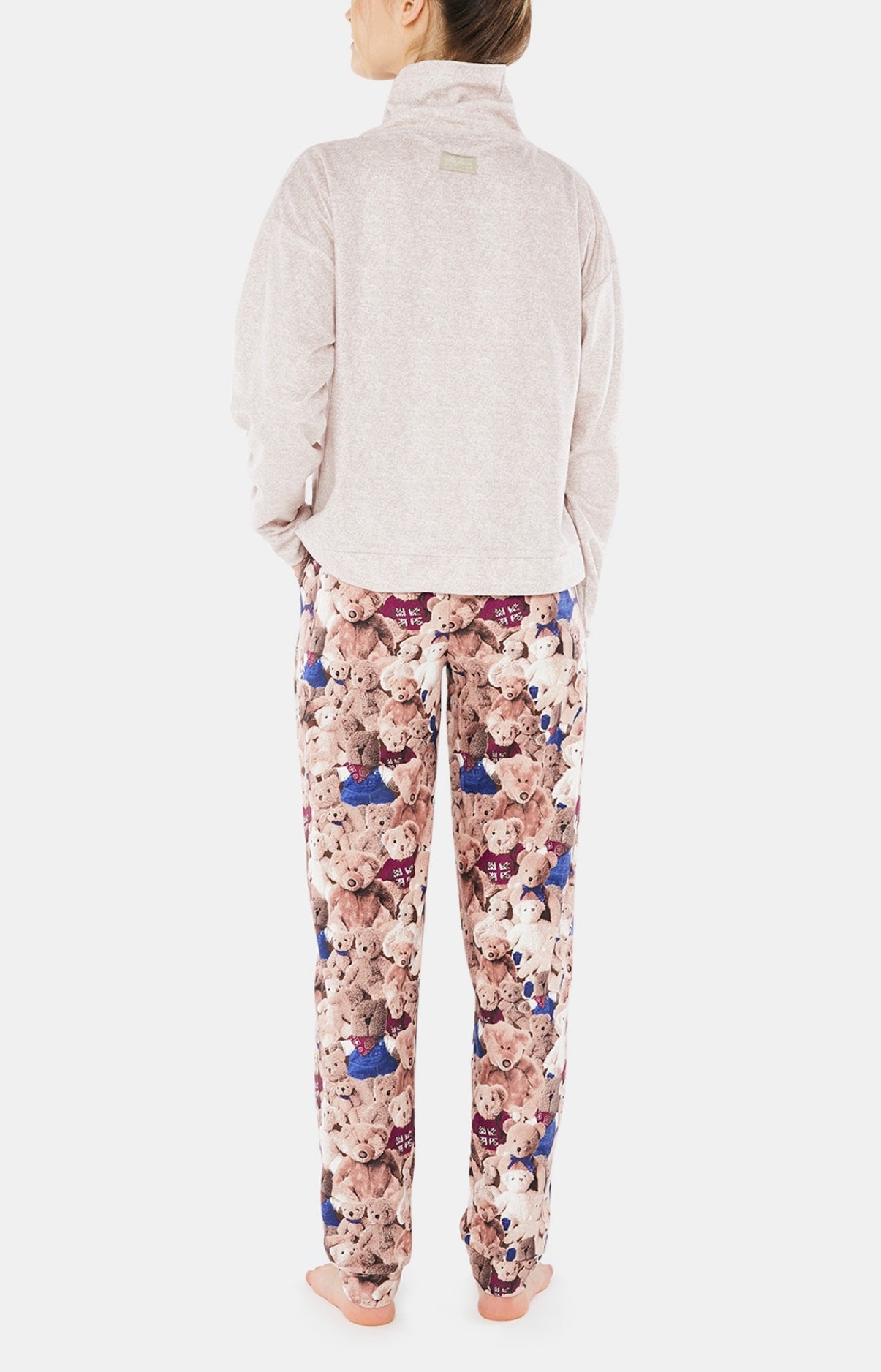 arthur-teddy-pyjama-femme-beige-polaire-chaud image 4
