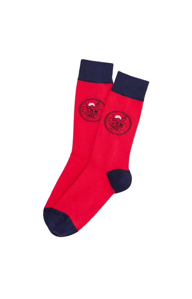 arthur-bob-chaussettes-coton-descente-de-lit-rouge image 1
