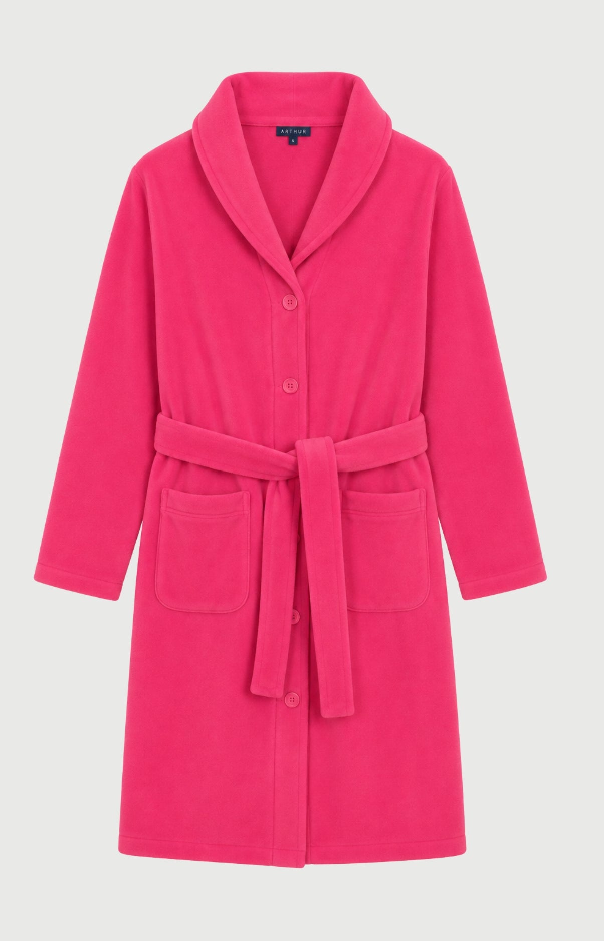 arthur-bob-kitty-robe-de-chambre-femme-polaire-fushia image 1