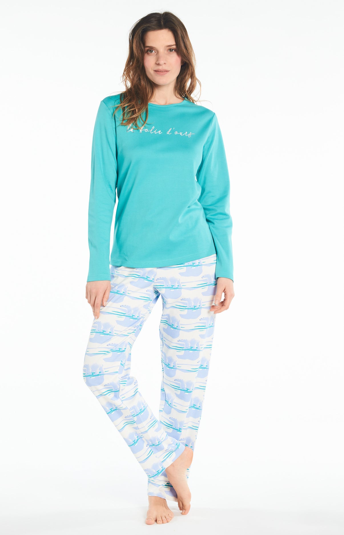 arthur-bob-folie-d-ours-pyjama-femme-coton-baltique image 2