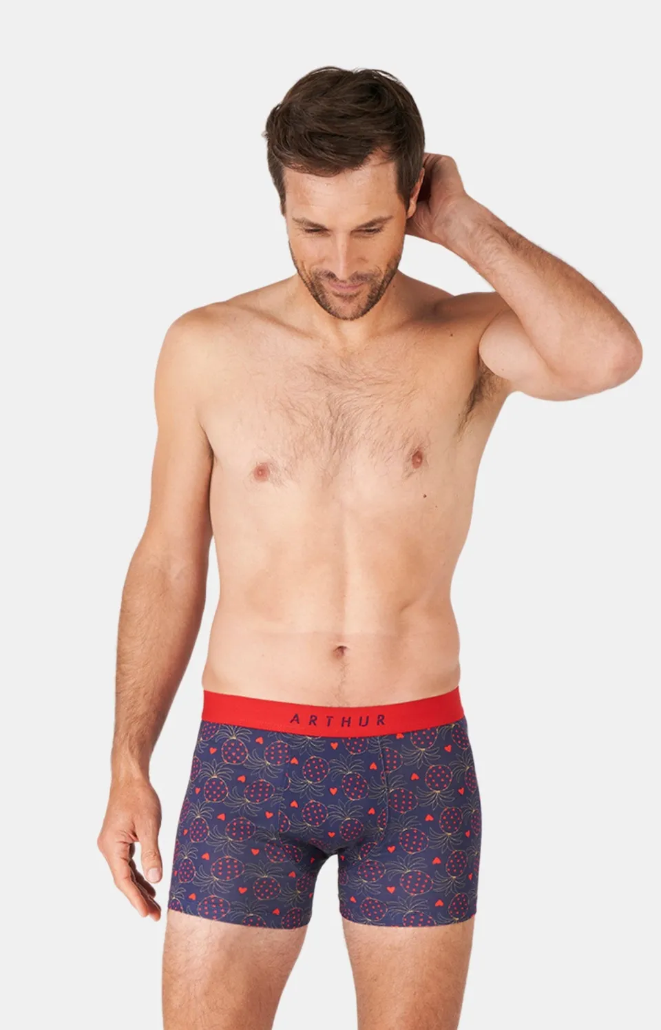arthur-bob-fruit-d-fendu-boxer-homme-marine-m-bio image 1
