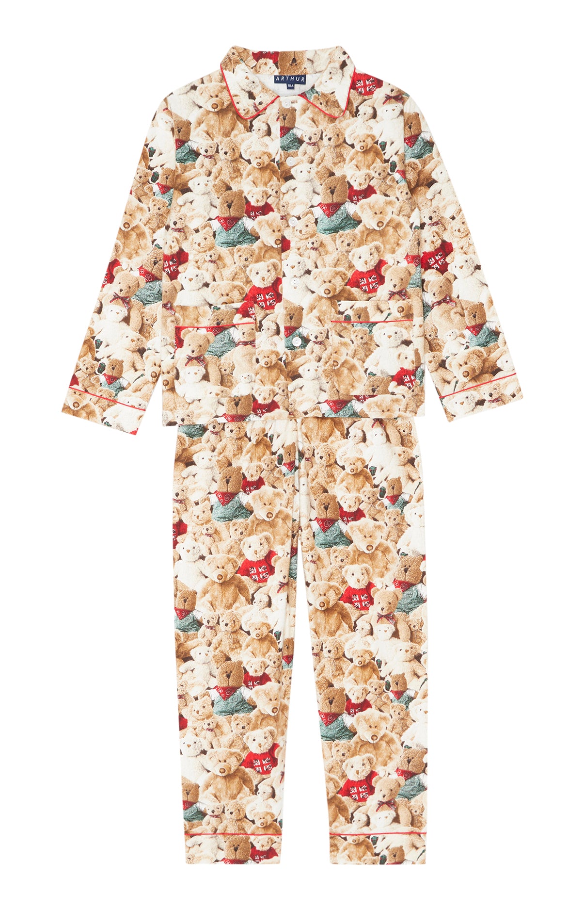 arthur-bob-teddy-pyjama-enfant-brun-coton-pilou image 3
