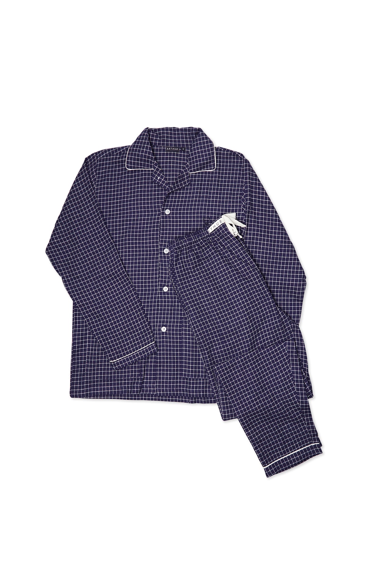 arthur-bob-pyjama-pilou-classique-homme-marine image 3
