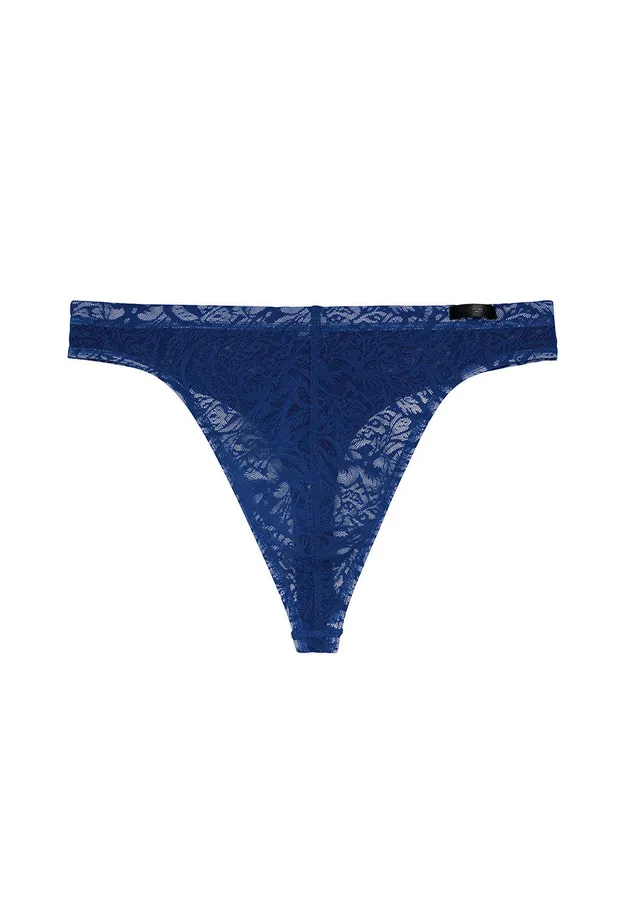 hom-free-cut-lace-g-string-string-homme-dentelle-navy image 1