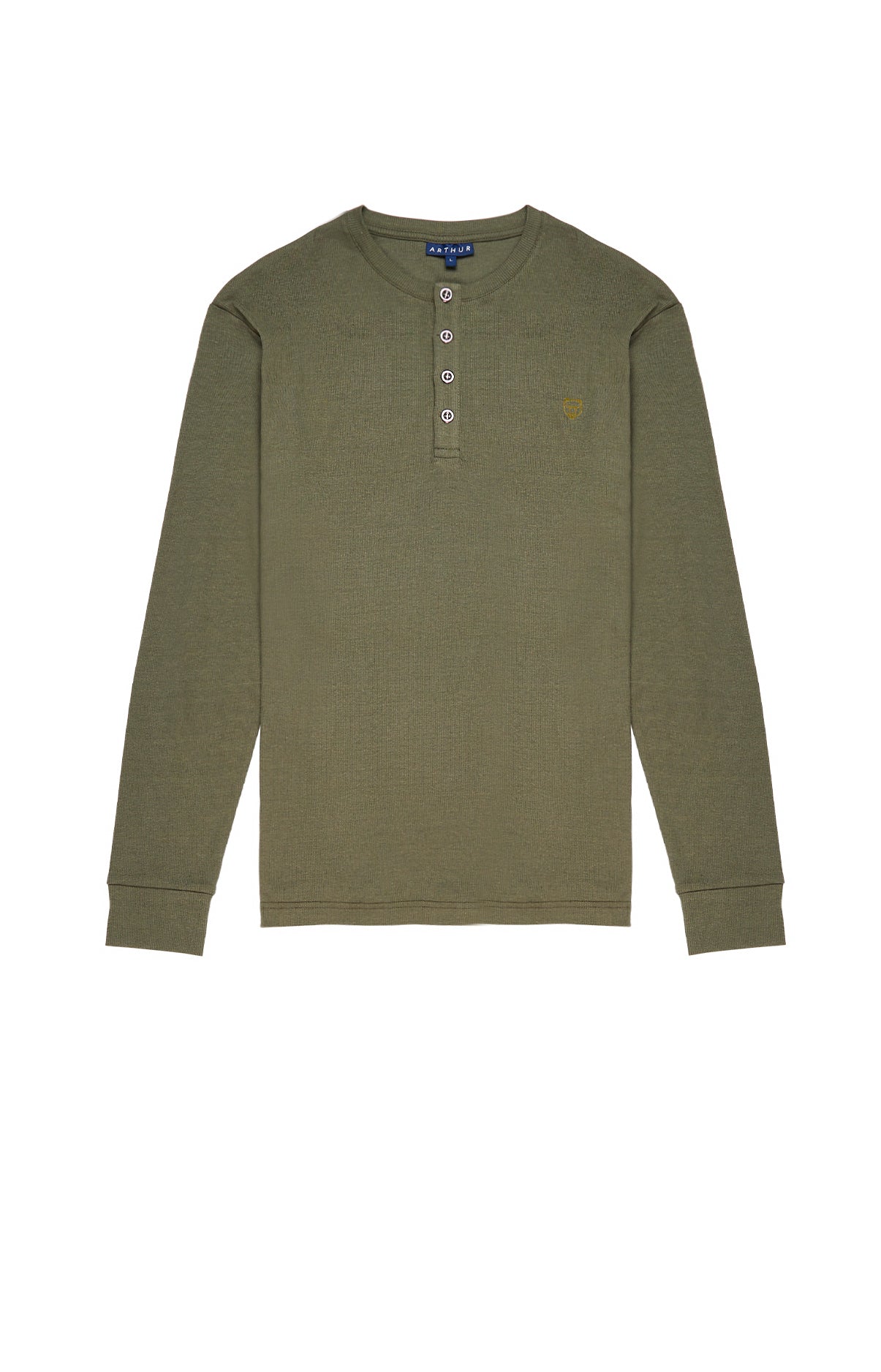 arthur-bob-kaki-tee-shirt-manches-longues-coton-homme image 3