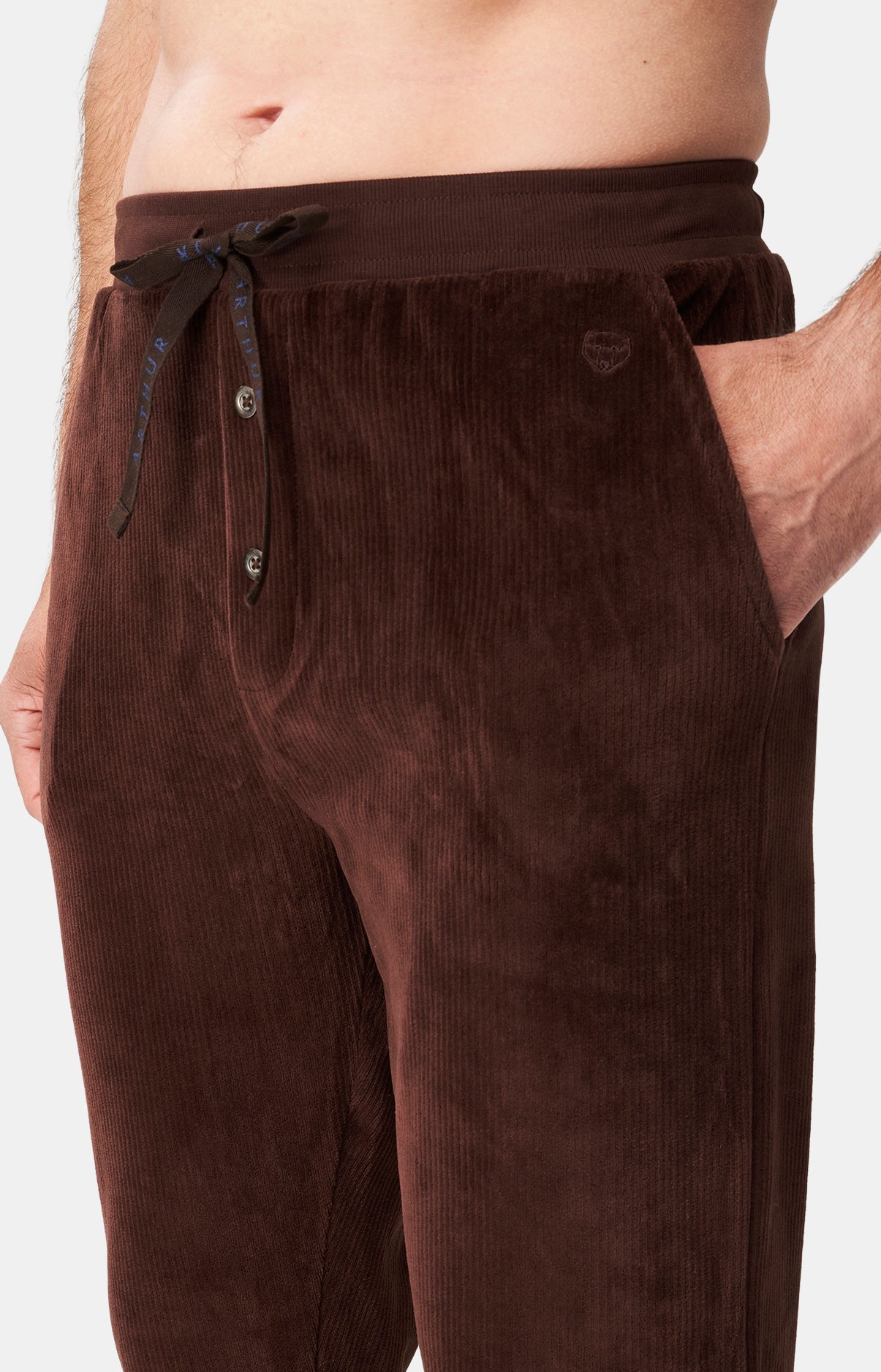 arthur-velvet-cotel-pantalon-pyjama-chocolat-bio image 2