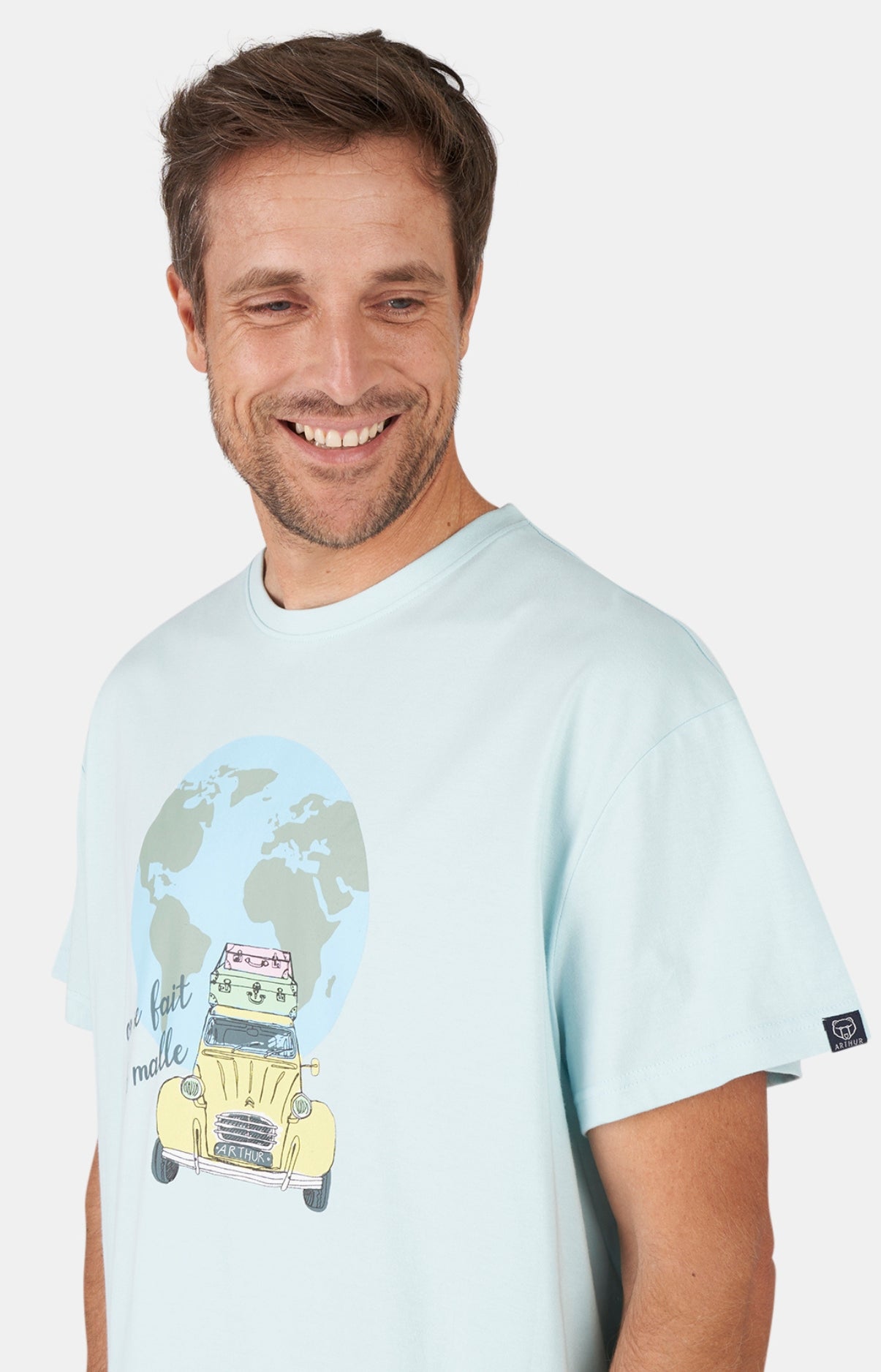 arthur-bob-2cv-maxi-tee-shirt-nuit-lagon-coton-bio image 2