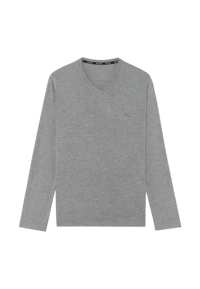 hom-modal-comfort-cocooning-402673-t-shirt-gris-modal image 1