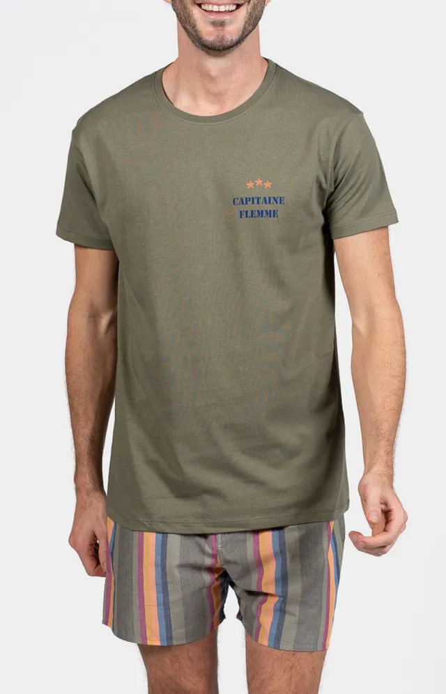 arthur-bob-pyjam-ricain-corlys-kaki-coton-t image 1