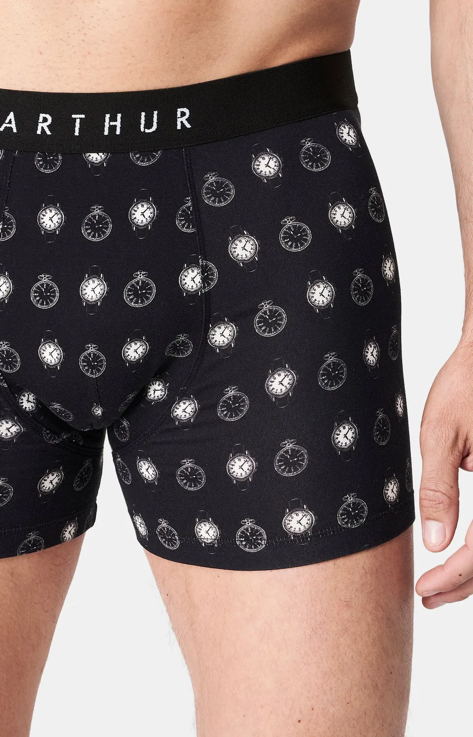 arthur-bob-a-l-heure-boxer-coton-bio-noir-taille-l image 1