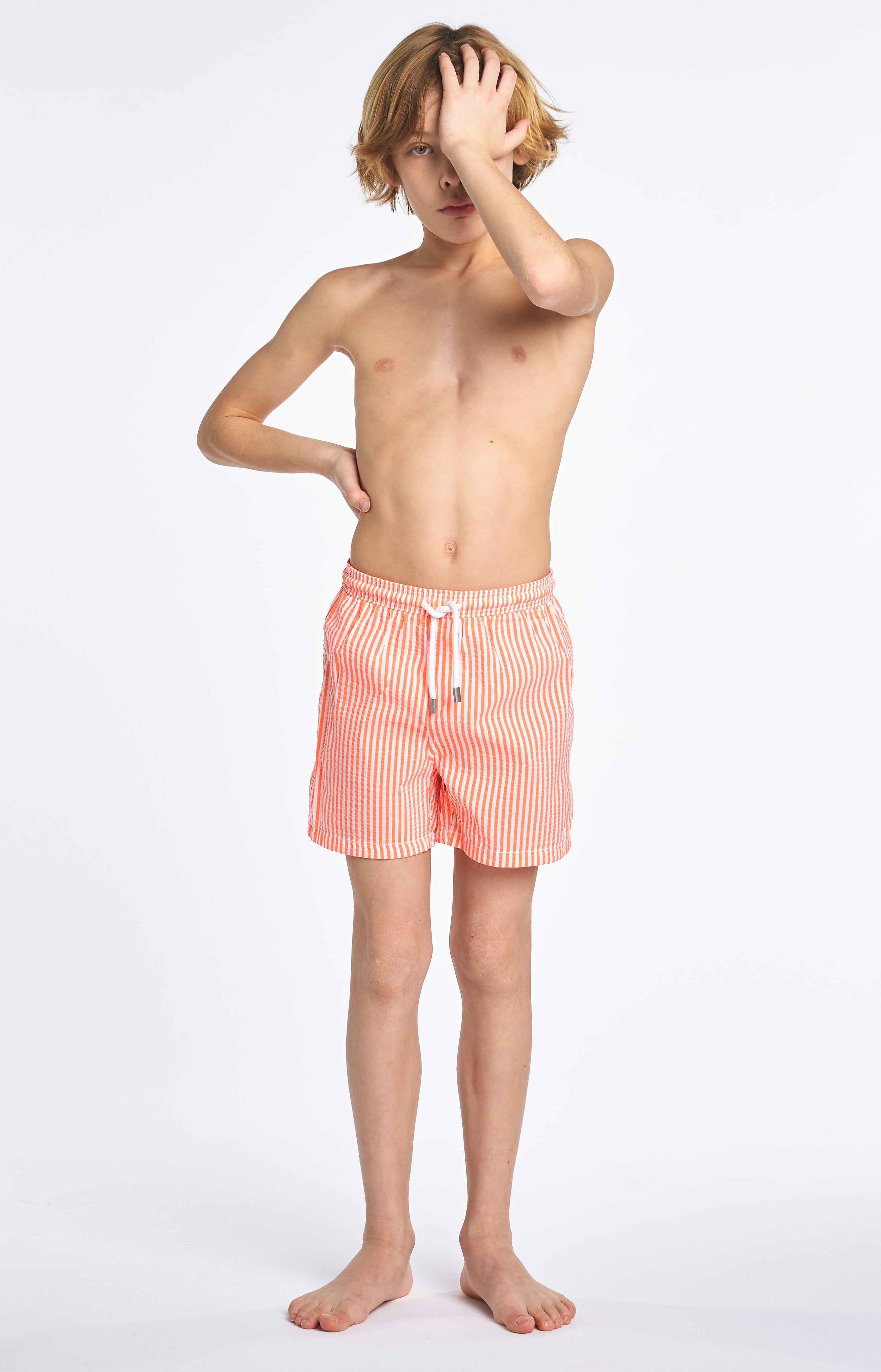 arthur-bob-fluo-short-de-bain-enfant-orange-10a image 5