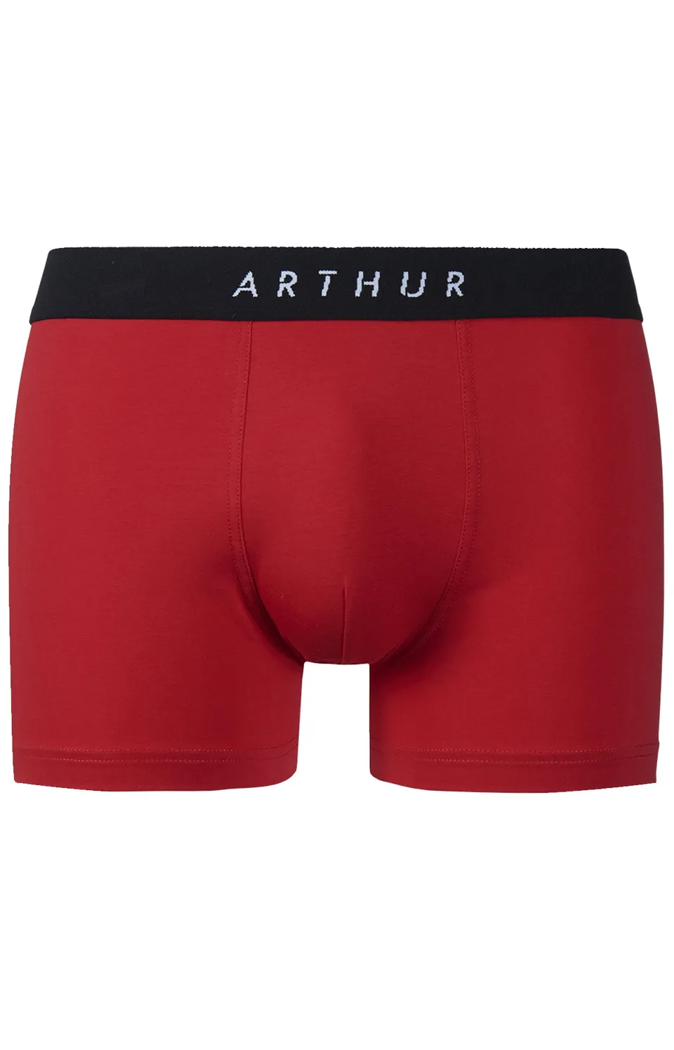 arthur-bob-boxer-coton-rouge-uni-homme-ceinture-sigl-e image 1