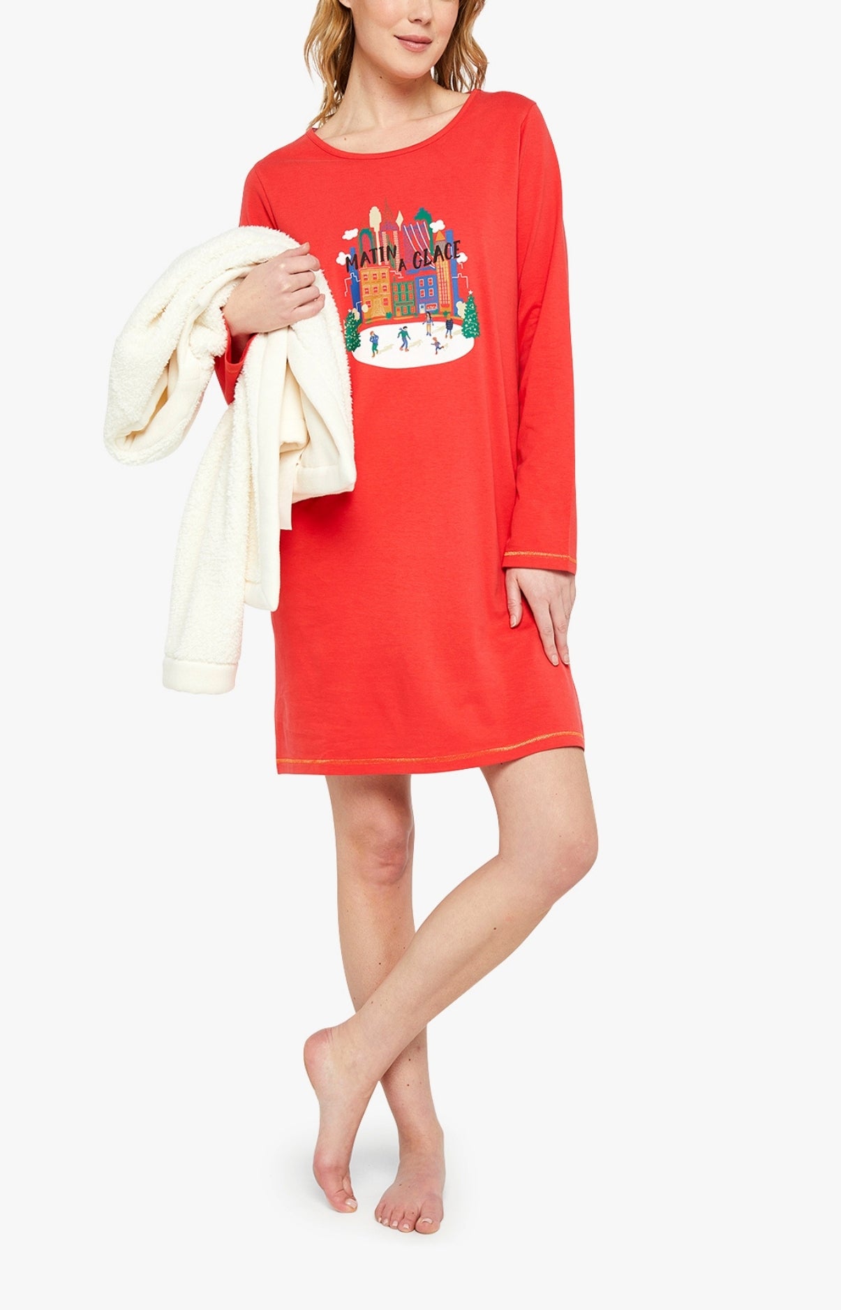 arthur-bob-matin-glace-chemise-de-nuit-femme-rouge image 1