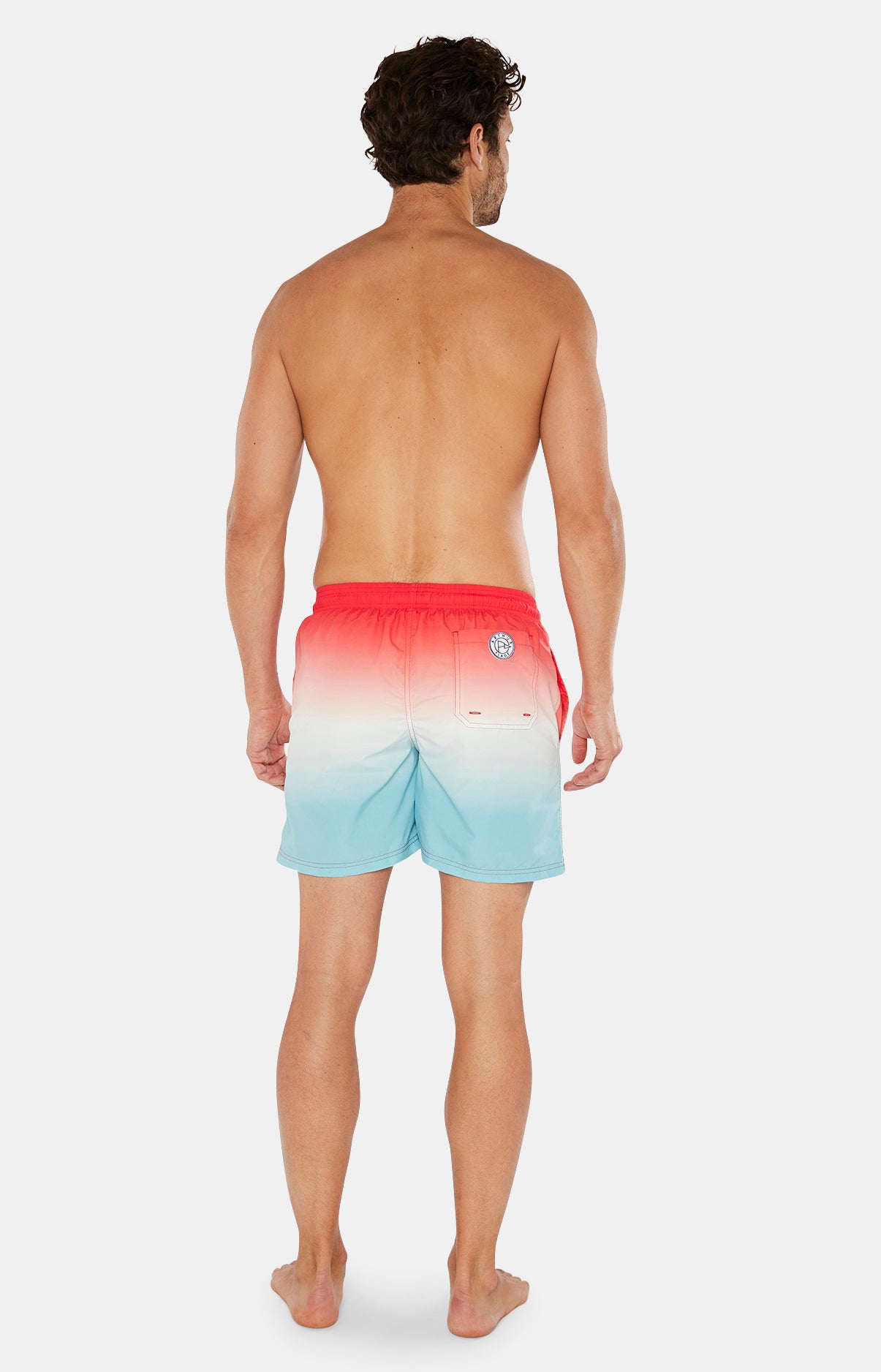 arthur-bob-short-de-bain-tie-dye-rouge-d-grad-homme image 4