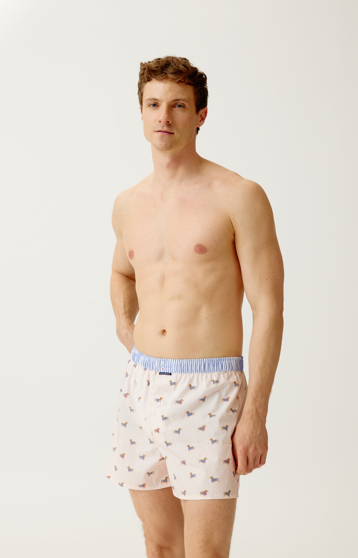 arthur-le-club-n-1246-cale-on-homme-rose-coton-bio image 2