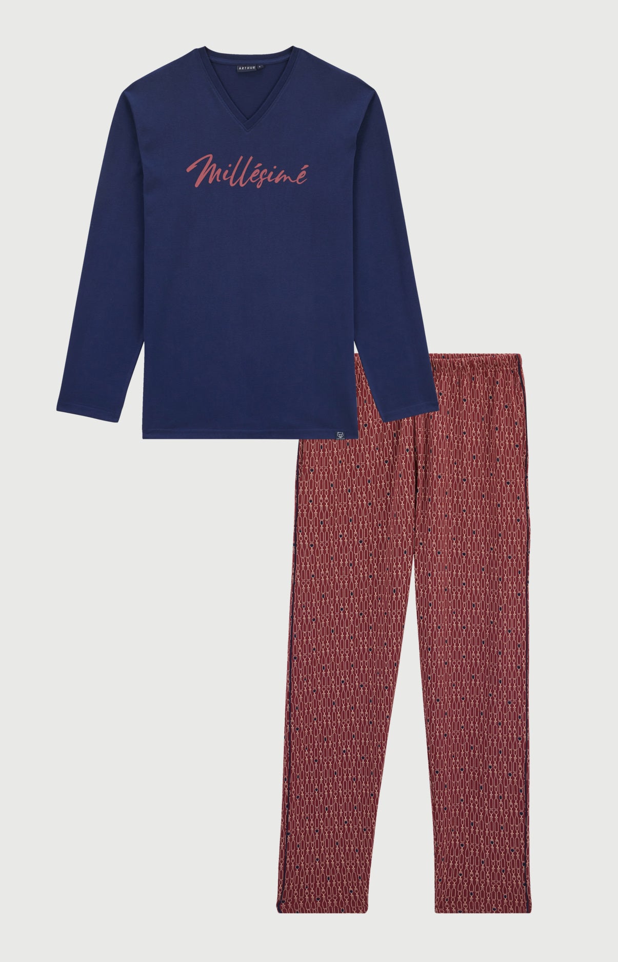 arthur-bob-mill-sim-pyjama-bordeaux-coton-pais image 3