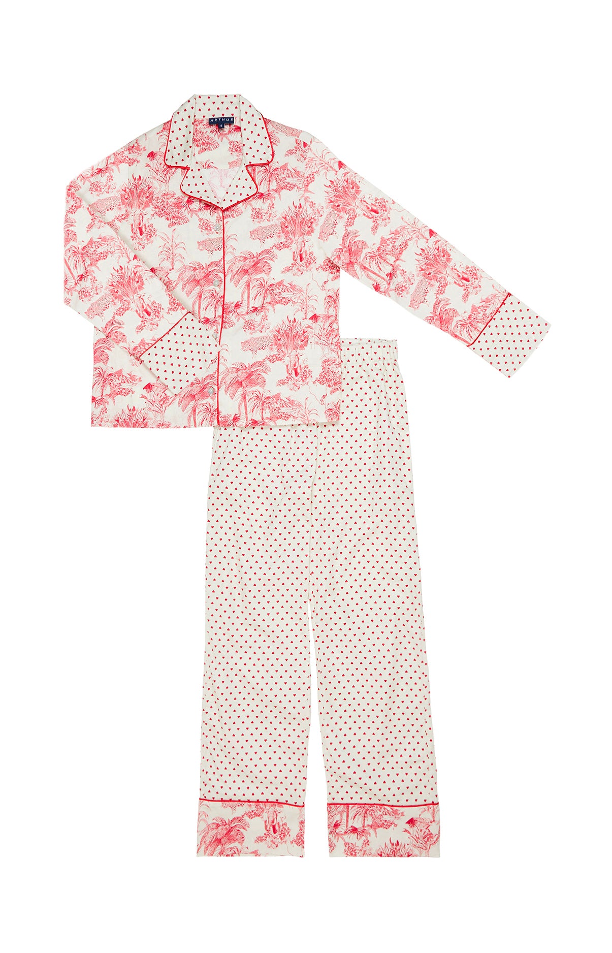 arthur-bob-jouy-pyjama-femme-rouge-bouton-facton-satin image 3