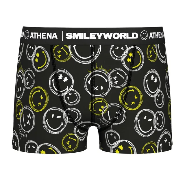 athena-graphic-boxer-gar-on-smileyworld-coton-stretch-imprim image 1