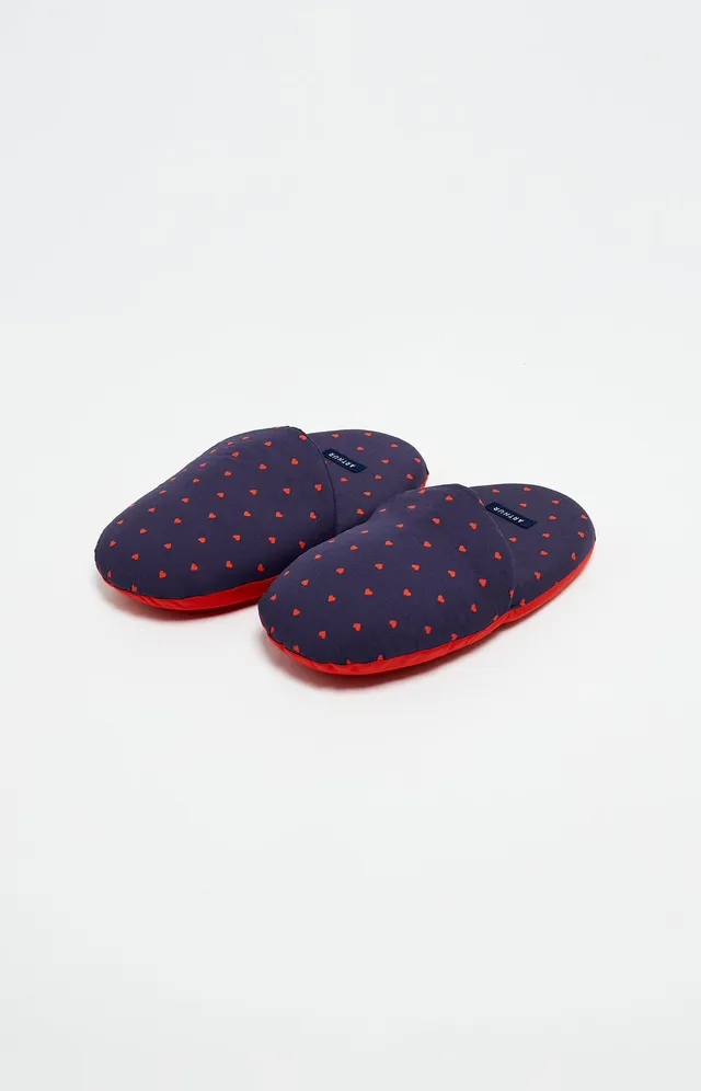 arthur-bob-joli-coeur-pantoufles-homme-marine-coton-bio image 1