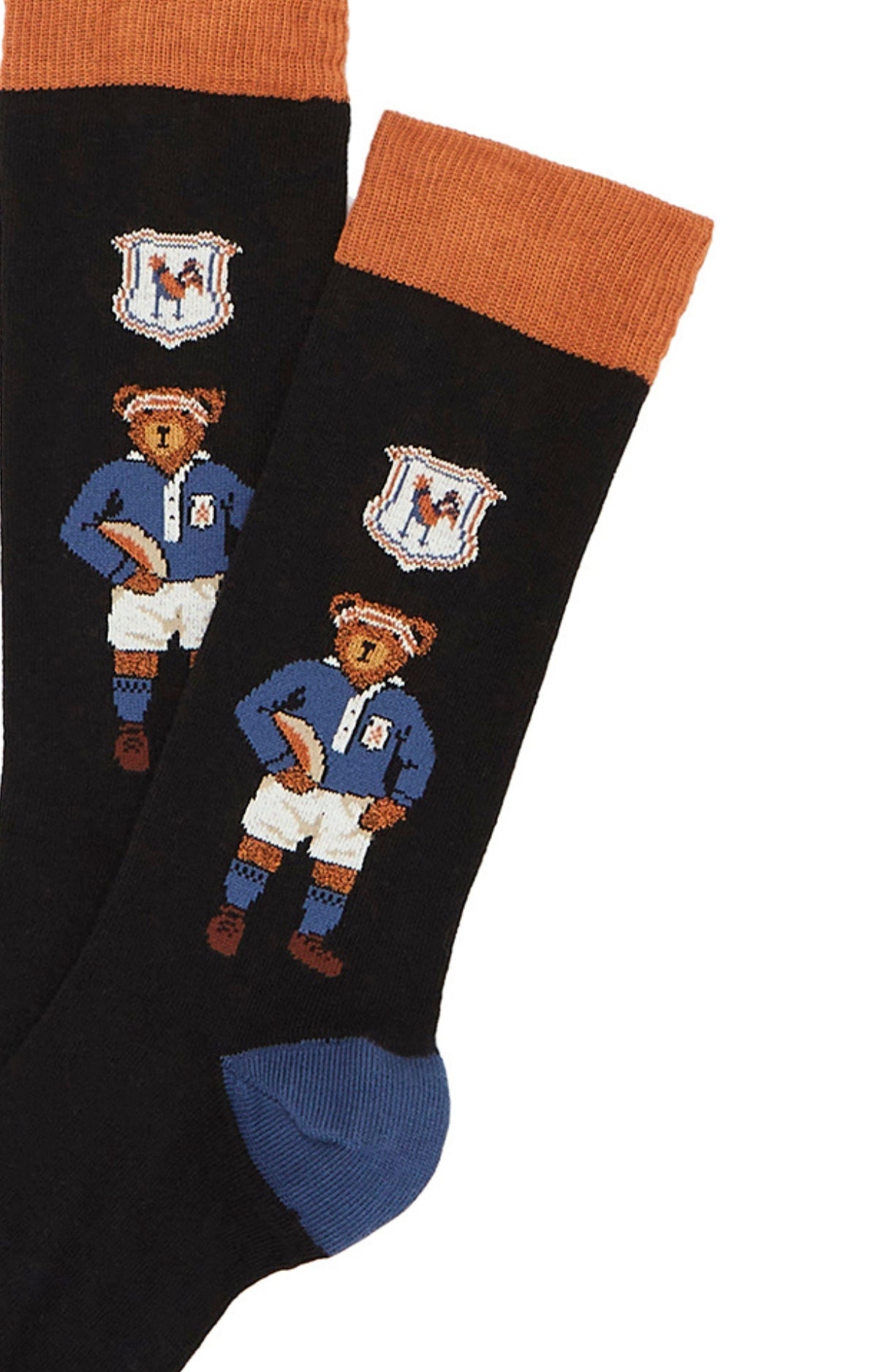 arthur-bob-teddy-rugby-chaussettes-homme-noir-40-46-coton-bio image 2