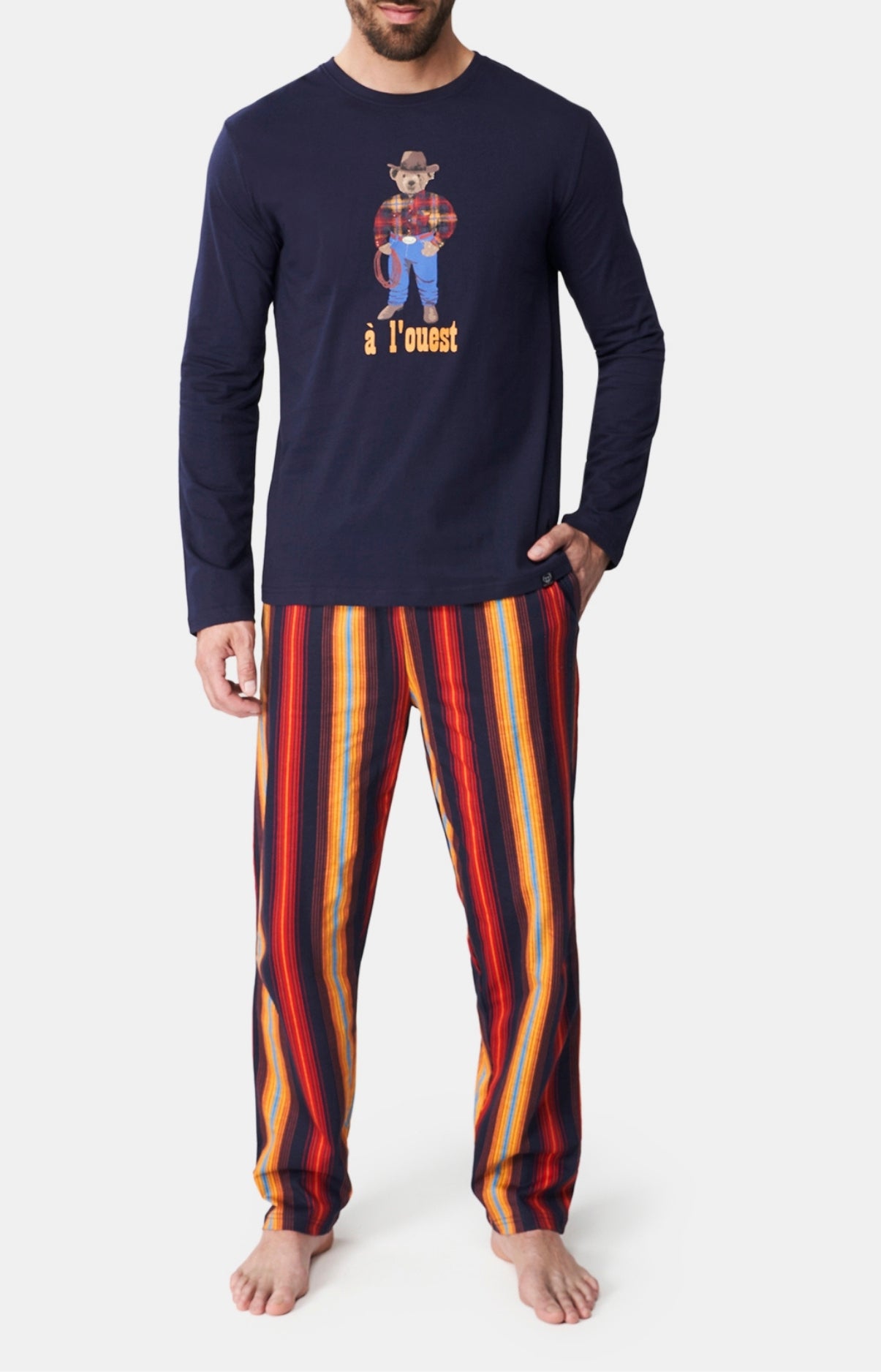 arthur-bob-teddy-l-ouest-pyjama-homme-multicolore-l image 1