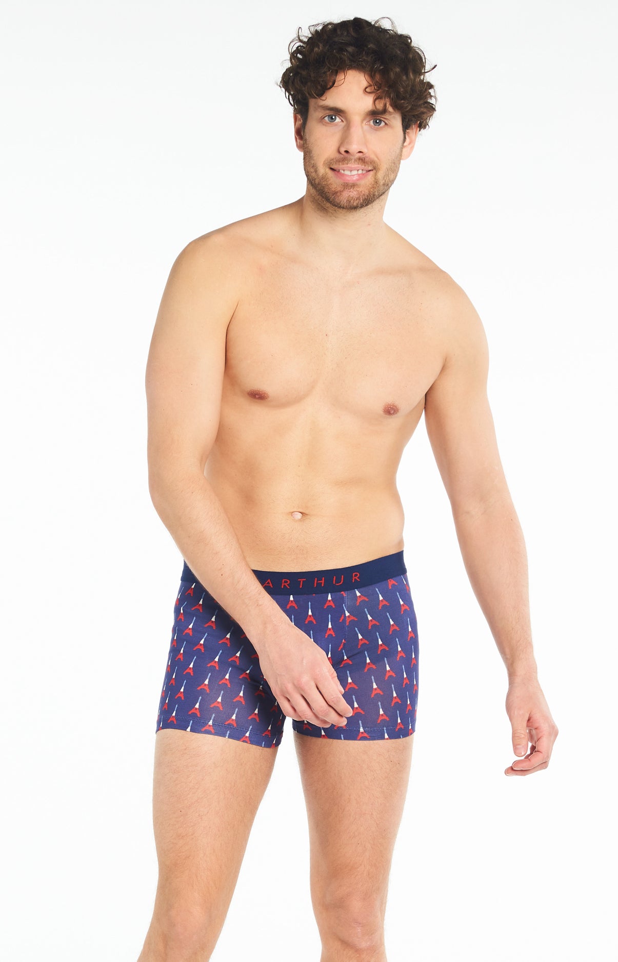 arthur-bob-eiffel-boxer-coton-bio-marine image 1