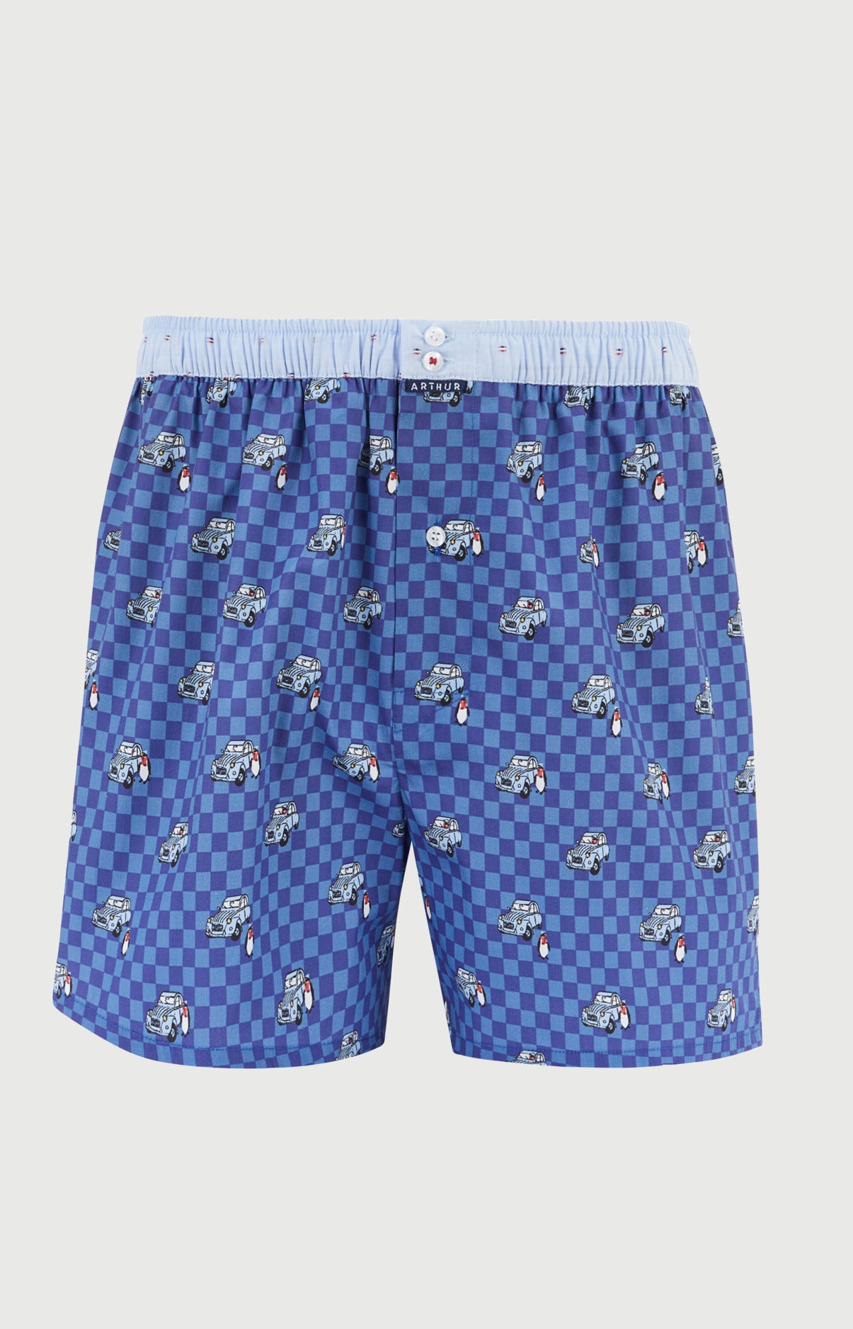 arthur-le-club-n-1233-cale-on-homme-coton-bio-bleu-2cv image 3