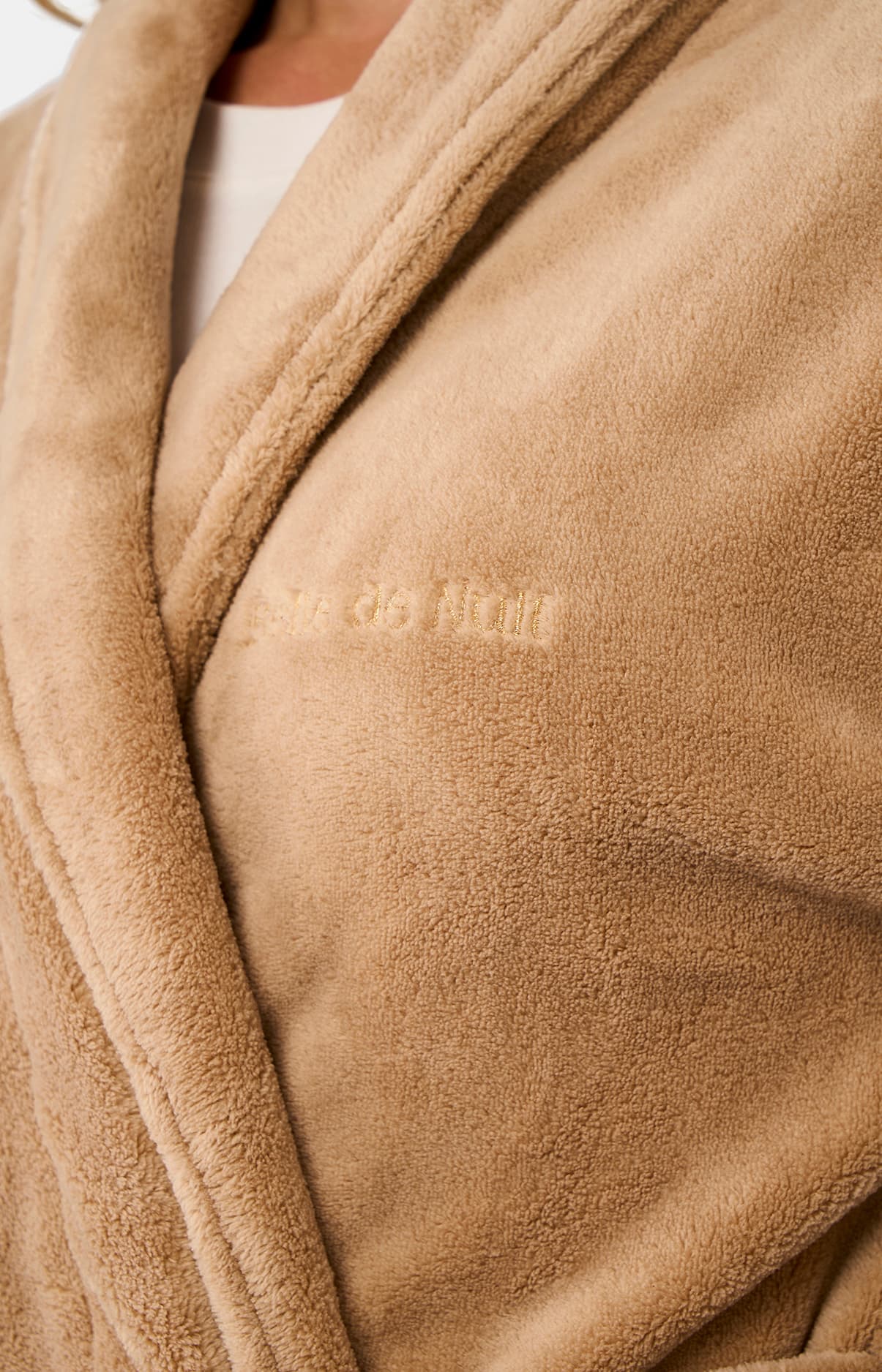 arthur-bob-robe-de-chambre-polaire-camel-chaude-femme image 2
