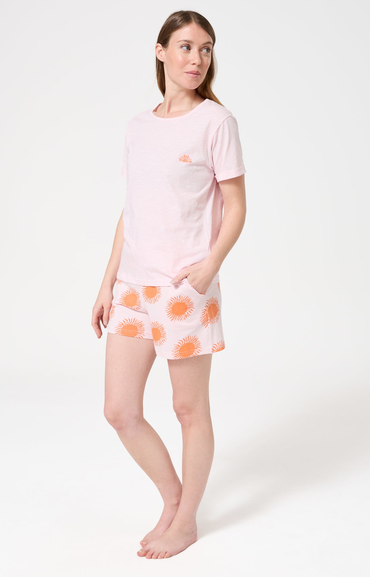 arthur-bob-coucher-de-sommeil-pyjashort-femme-abricot image 5