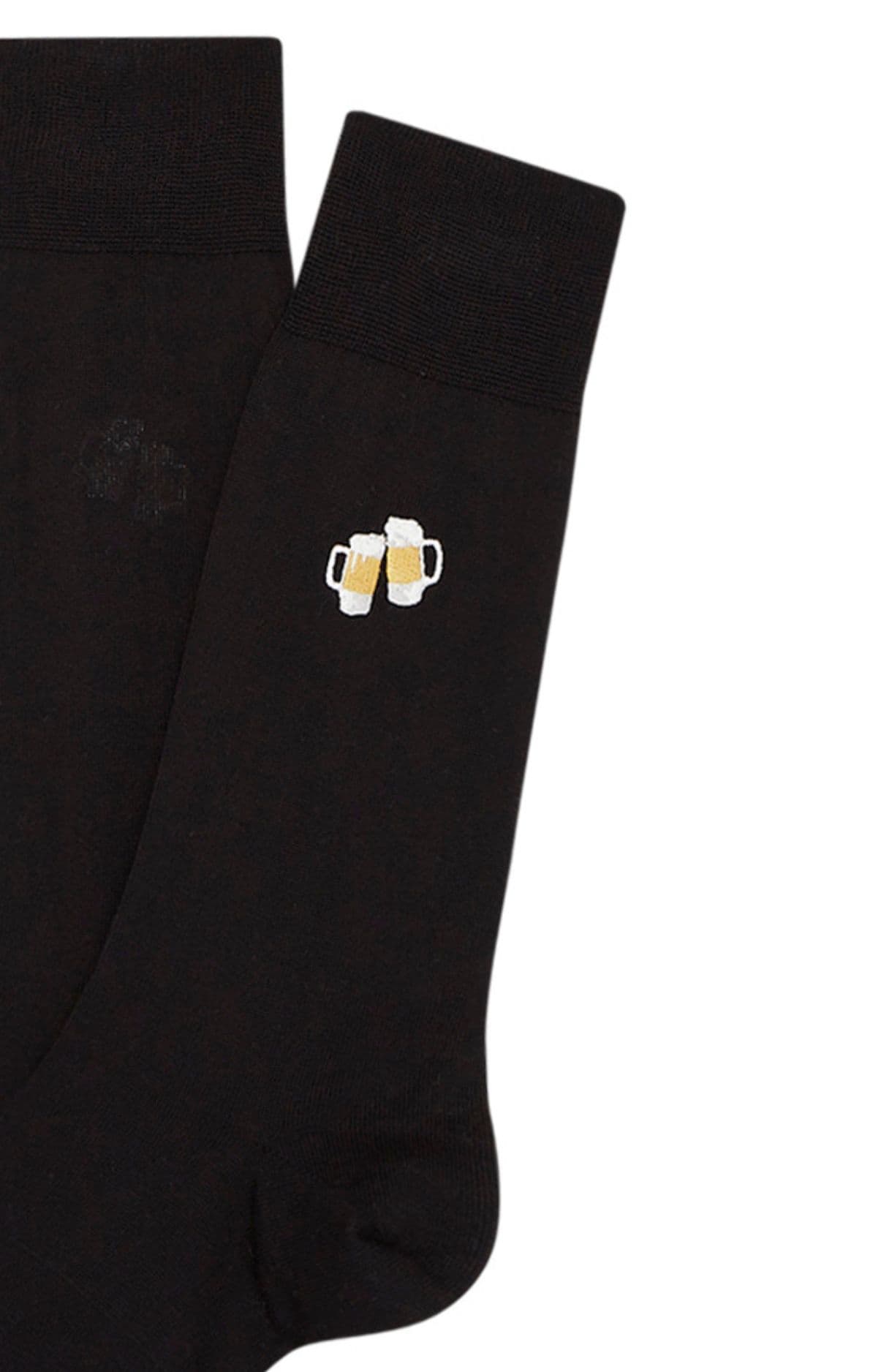 arthur-bob-chaussettes-bi-re-fil-d-cosse-noir-homme image 2