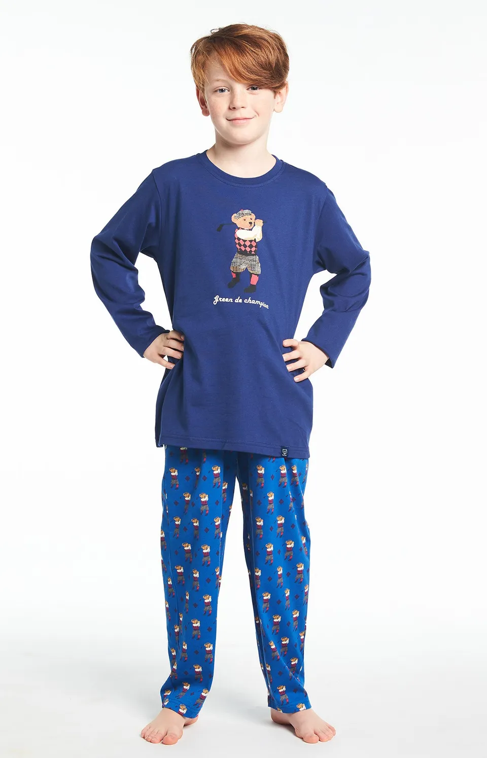 arthur-bob-roi-pyjama-enfant-coton-bio-bleu image 1