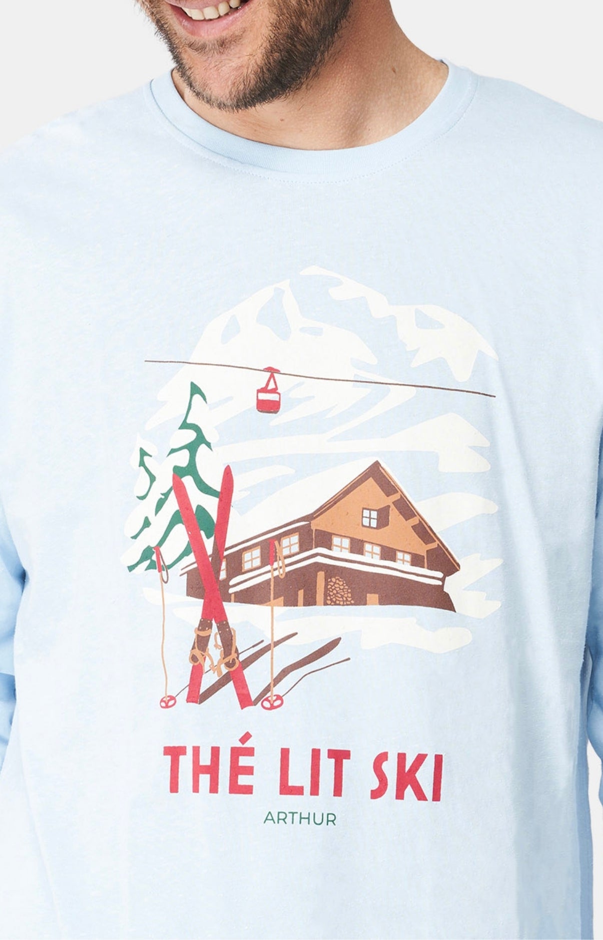 arthur-bob-th-lit-ski-pyjama-homme-blanc-coton-bio image 2