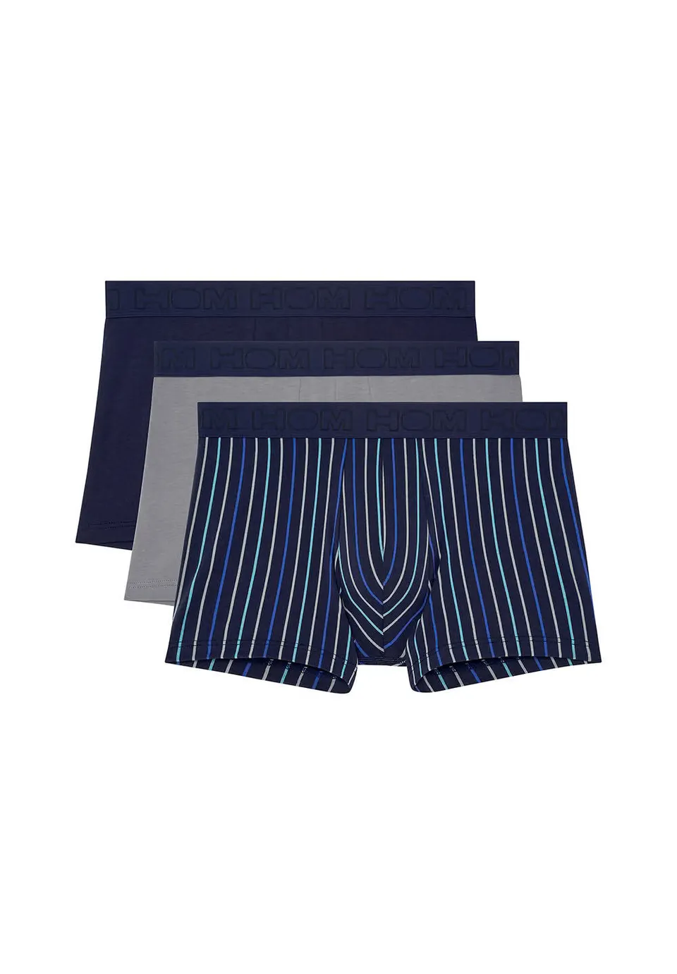 hom-steeve-boxer-homme-lot-3-coton-navy-gris-ray image 1