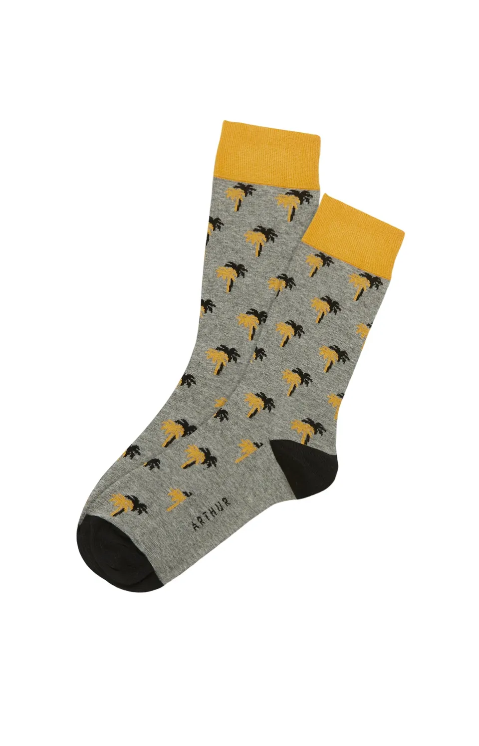 arthur-bob-petit-palmier-chaussettes-homme-gris image 1