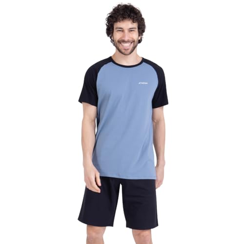 athena-ecopack-pyjama-court-homme-l-col-rond-t-shirt-short image 7