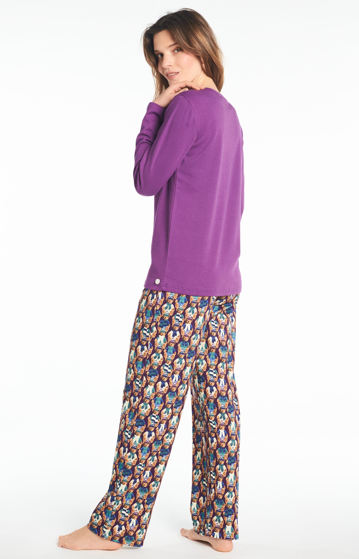 arthur-bob-teddy-violet-pyjama-femme-coton-bio image 6