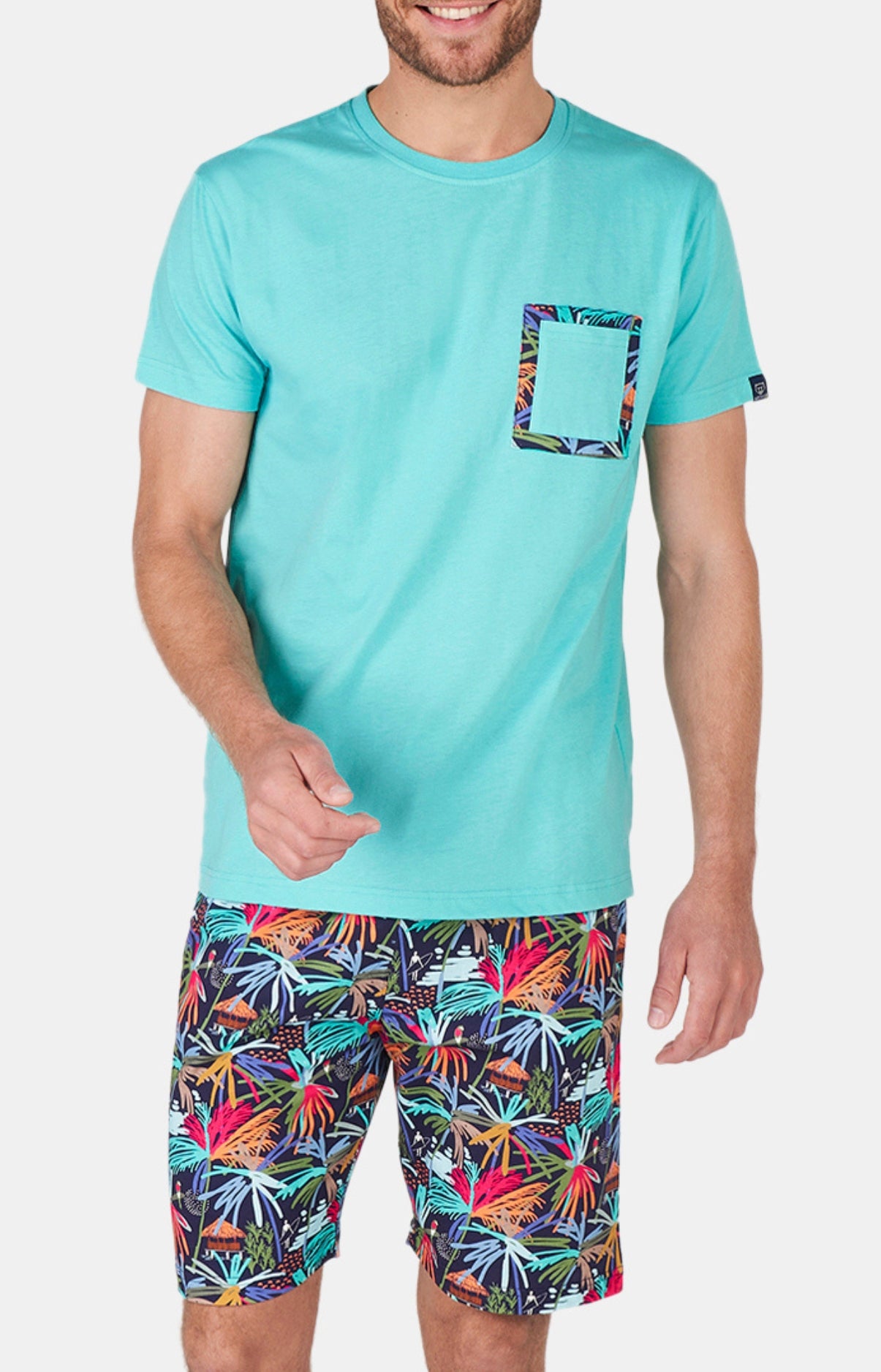 arthur-bob-tropical-pyjashort-homme-multicolore image 1
