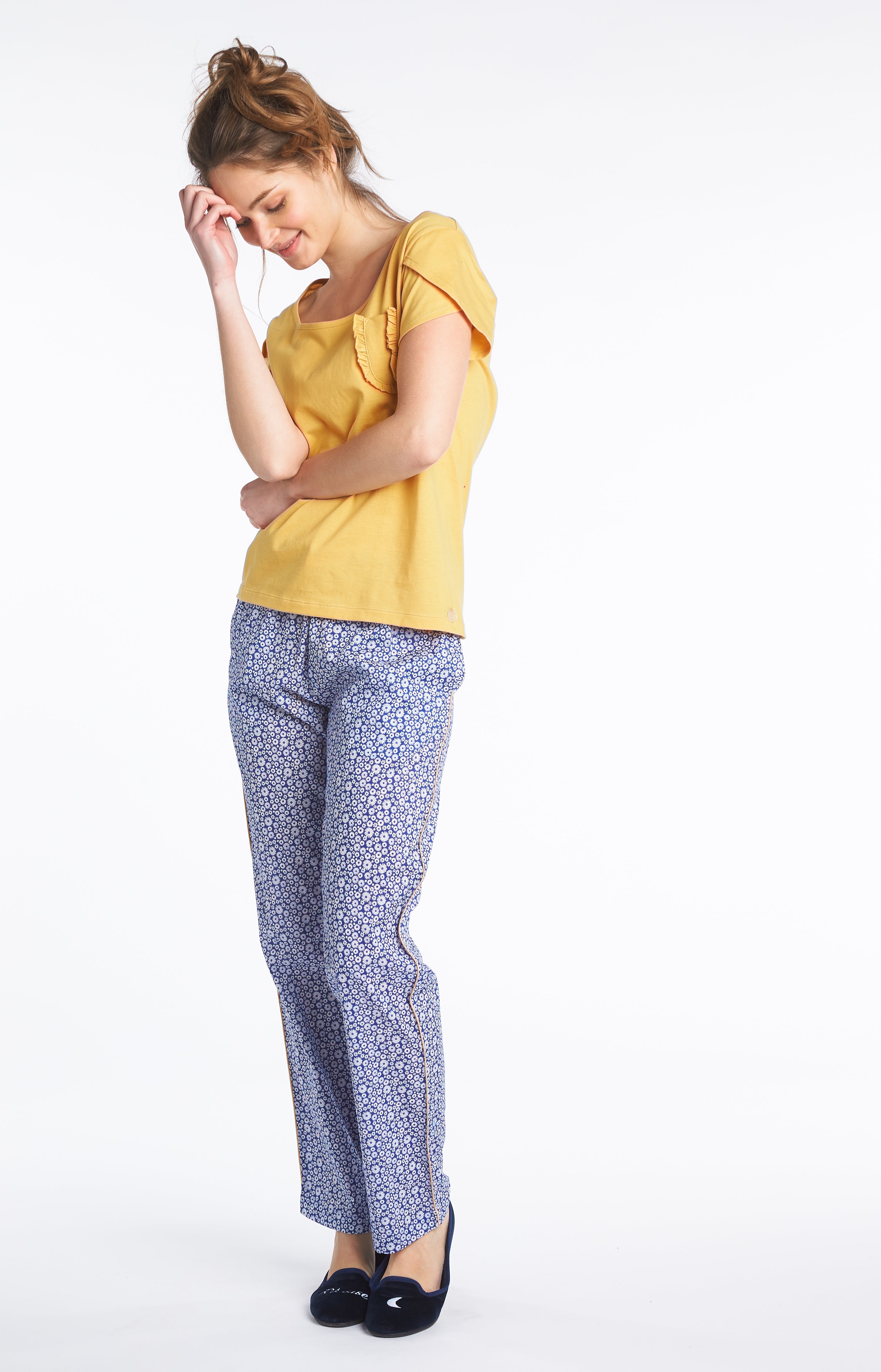 arthur-bob-tee-shirt-uni-ocre-coton-bio-femme image 4