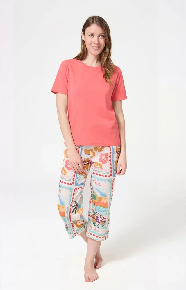 arthur-bob-pyjacorsaire-french-riviera-pyjama-femme-multicolore-coton image 1