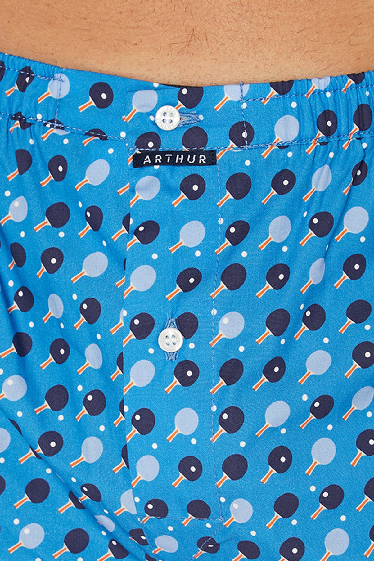 arthur-le-club-cale-on-classique-ping-pong-homme-bleu-coton-bio image 4