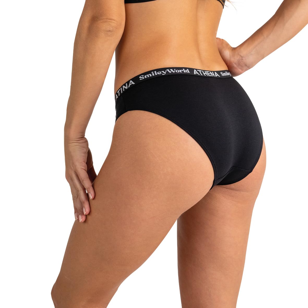 athena-graphic-smileyworld-lot-3-culottes-femme-coton image 3