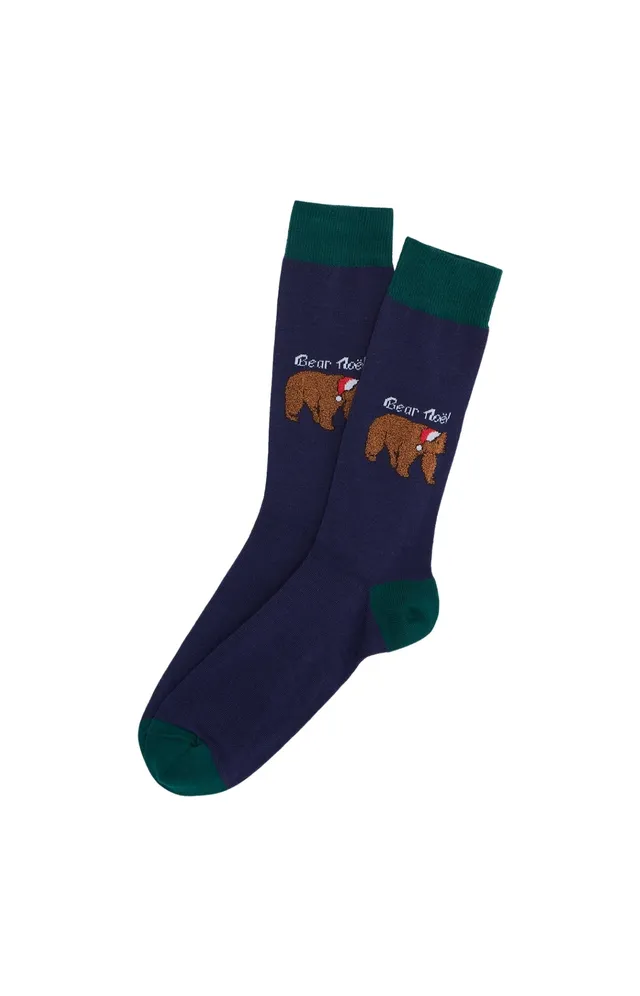 arthur-bob-bear-no-l-chaussettes-coton-marine-40-46 image 1