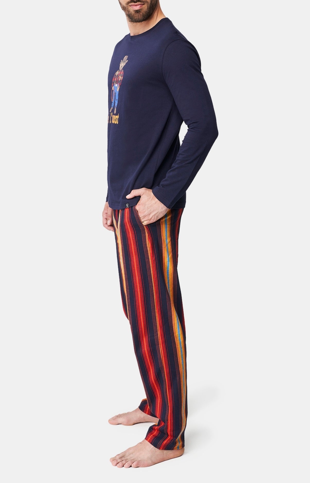 arthur-bob-teddy-l-ouest-pyjama-homme-multicolore-l image 4