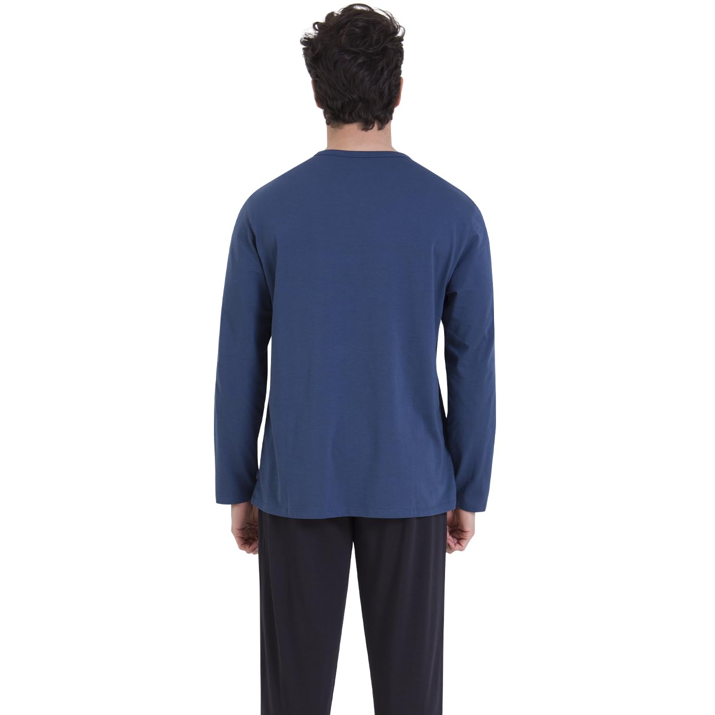 athena-graphic-ensemble-pyjama-homme-coton-lot-de-2-marine image 3