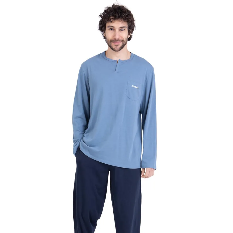 athena-easy-coton-pyjama-long-homme-l-chic-coton image 1