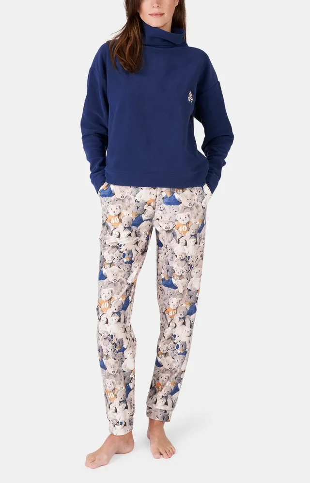 arthur-bob-teddy-40-ans-pyjama-noisette-polaire-femme image 1