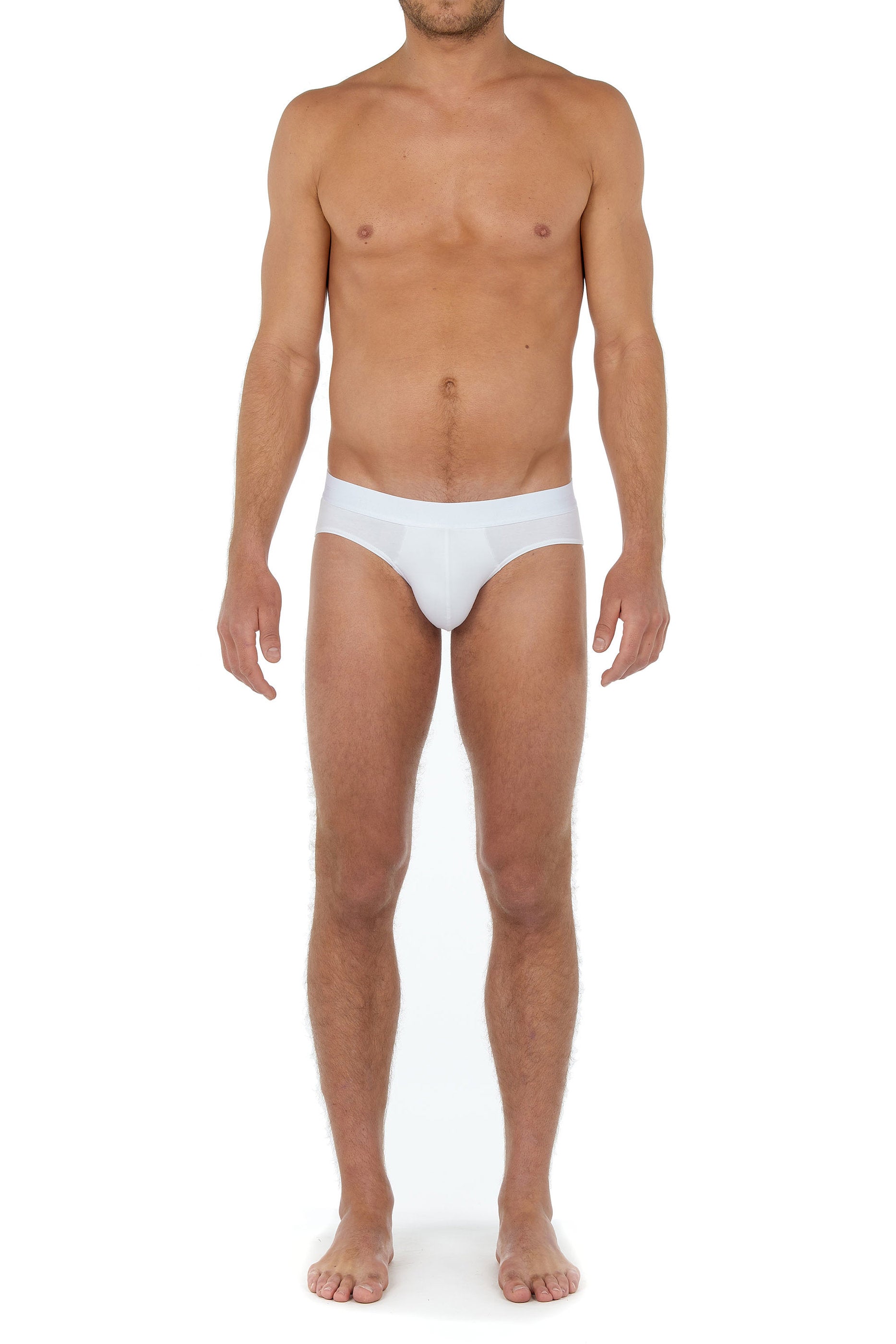 hom-classic-mini-briefs-slip-homme-blanc-modal-coton image 2